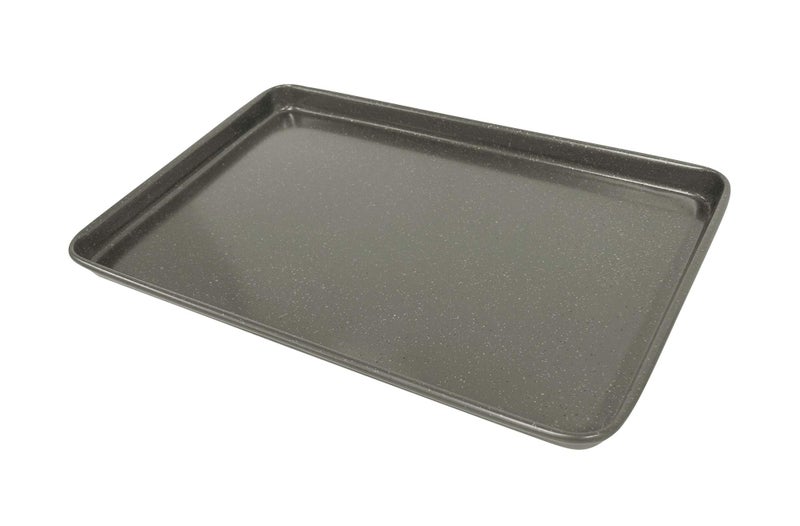 casaWare 15 x 10 x 1-Inch Ultimate Series Commercial Weight Ceramic Non-Stick Coating Cookie/Jelly Roll Pan (Silver Granite) - Image 2